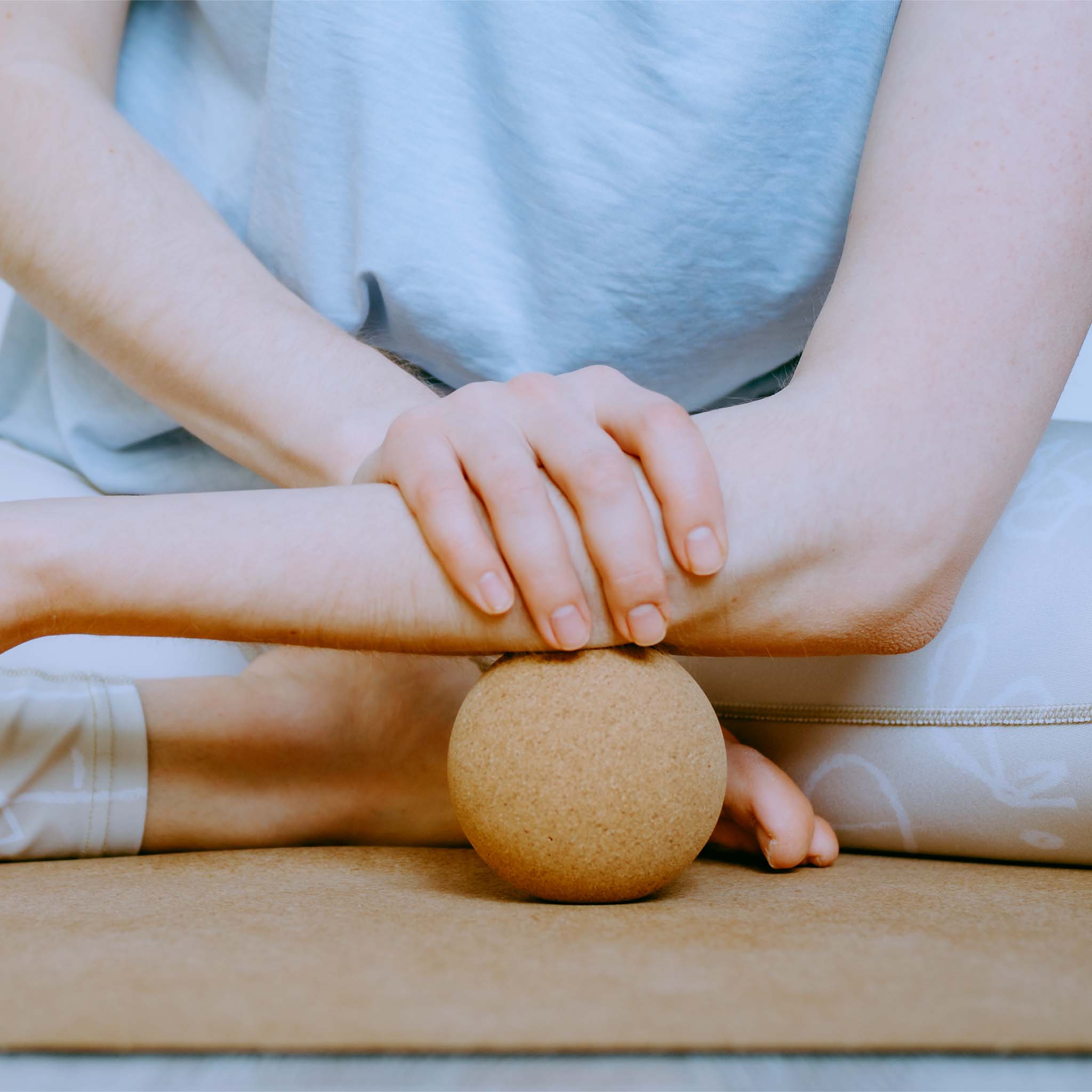 Set de pelotas de fascia de corcho natural